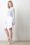 Combo Sweater Shirt Dress