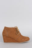 Bamboo Patch Work Wedge Booties