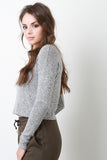 Marled Knit Long Sleeve Top