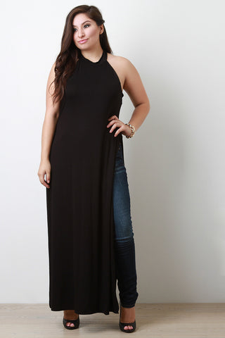 Halter Maxi High Slits Top