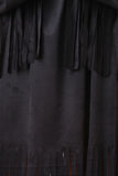 Faux Suede Fringe Shift Dress