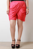 Crossing Drapes Elasticized Shorts