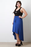 High-Low Flowy Maxi Skirt