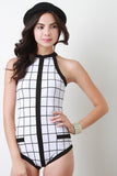 Grid Cutaway Bodysuit