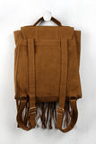 Suede Fringe Backpack