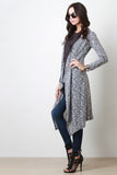 Marled Knit Longline Cardigan