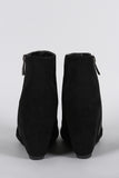 Bamboo Round Toe Wedged Booties