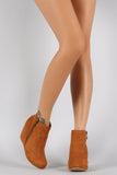 Bamboo Round Toe Wedged Booties