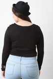 Ruched Sides Long Sleeve Top