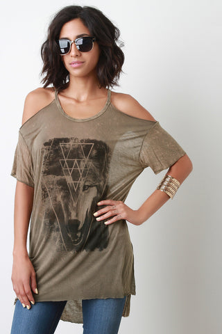 Cold Shoulder Wolf Top
