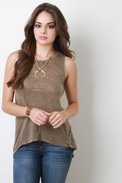 Mineral Wash Sleeveless Top