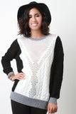 Eyelet Knit Sculpture Sweater