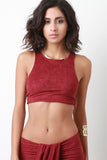 Suede Racerback Crop Top