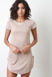 Vegan Suede Round Hem Dress