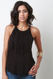 Knit Fringe Sleeveless Cami Top