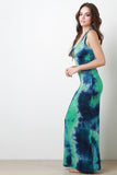 Tie Dye U-Neck Maxi Dress