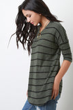 Striped Dolman Sleeves Top