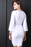 Cape Sleeve Bodycon Dress