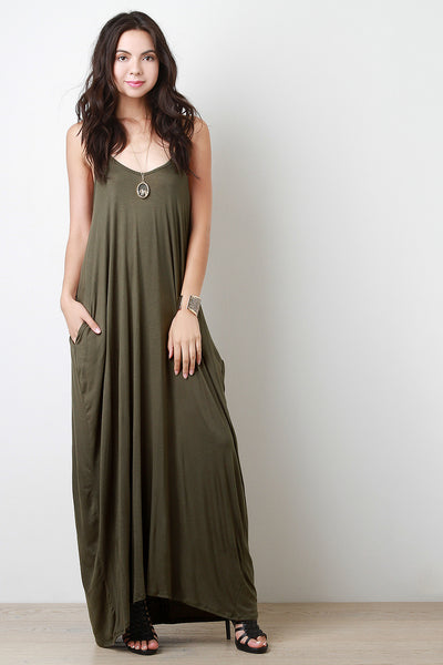 Sleeveless Maxi Dress With Pockets