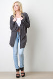 Tie Front Slub Jersey Cardigan