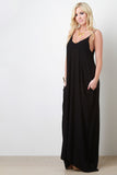 Sleeveless Crepe Maxi Dress