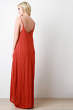 Sleeveless Crepe Maxi Dress