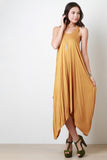 Sleeveless Drape Maxi Dress