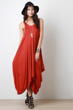 Sleeveless Drape Maxi Dress