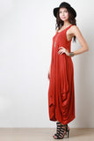 Sleeveless Drape Maxi Dress