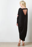 Keyhole Draping Maxi Dress