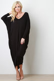 Keyhole Draping Maxi Dress