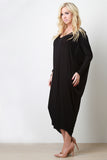 Keyhole Draping Maxi Dress