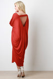 Keyhole Draping Maxi Dress