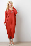 Keyhole Draping Maxi Dress