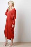 Keyhole Draping Maxi Dress