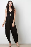 Draping Sides Harem Jumpsuit