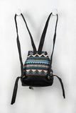 Tribal Canvas Mini Flap Backpack