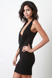 Fringe V-Neck Bodycon Dress