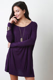 Boxy Long Sleeve Mini Dress