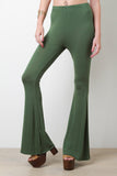 Jersey Knit Flared Pants