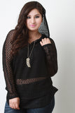 Crochet Long Sleeves Hooded Top