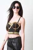 Gold Beaded Bustier Top