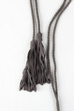 Suede Braided Cord Belt