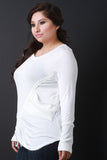 Slanted Scrunch Long Sleeve Top