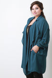 Longline Quarter Sleeve Chiffon Cardigan