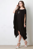 Oversize Poncho Handkerchief Dress