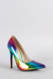 Hologram Pointy Toe Single Sole Stiletto Pump