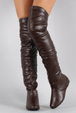 Slouchy Over-the-Knee Flat Boot