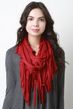 Jersey Fringe Infinity Scarf