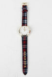 Plaid Fabric Watch